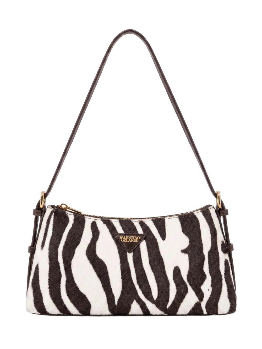 NWT Valentino Branco Brown & White Zebra Shoulder Bag